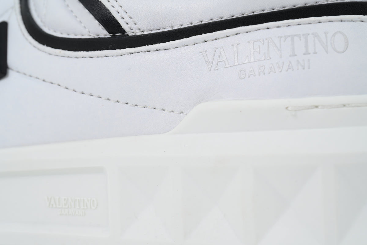 Valentino Garavani One Stud XL Black & White Nappa Sneakers