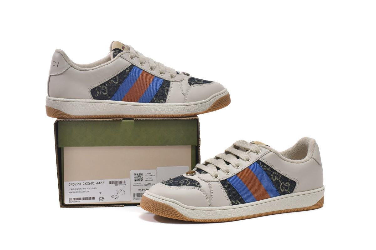 Gucci Screener Blue GG Canvas Sneakers