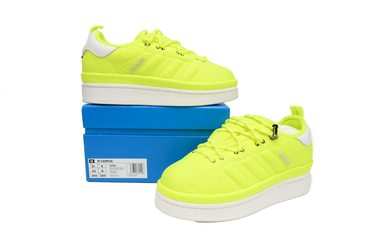 Moncler x adidas Campus Solar Yellow Sneakers