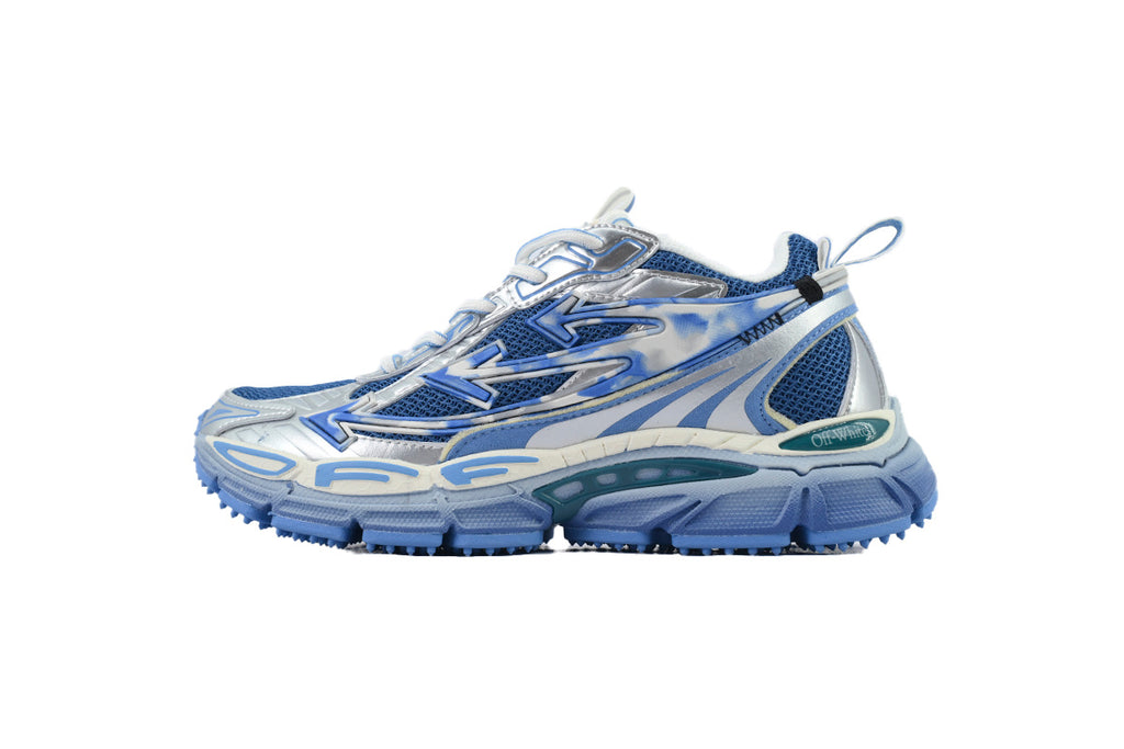 Off-White Be Right Back Silver Blue Sneakers