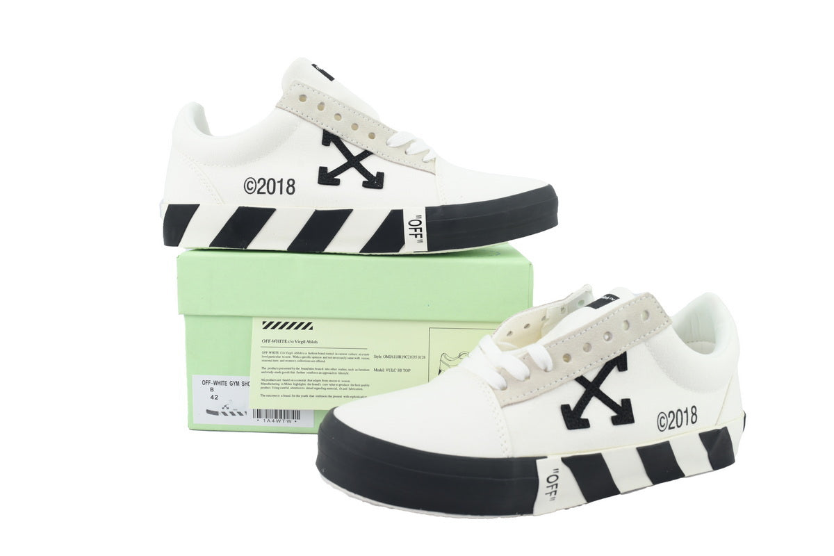 Off-White Vulc Low White Canvas Sneakers