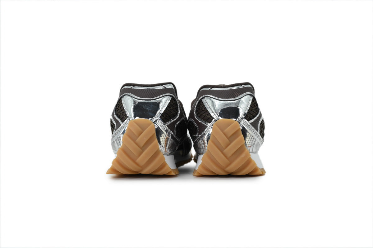 Bottega Veneta Orbit Fondant Silver Mesh Sneakers