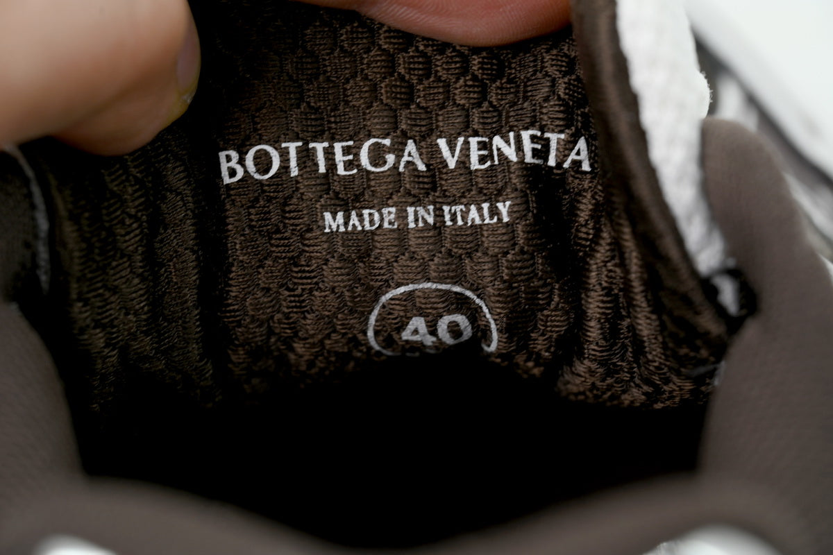 Bottega Veneta Orbit Fondant Silver Mesh Sneakers