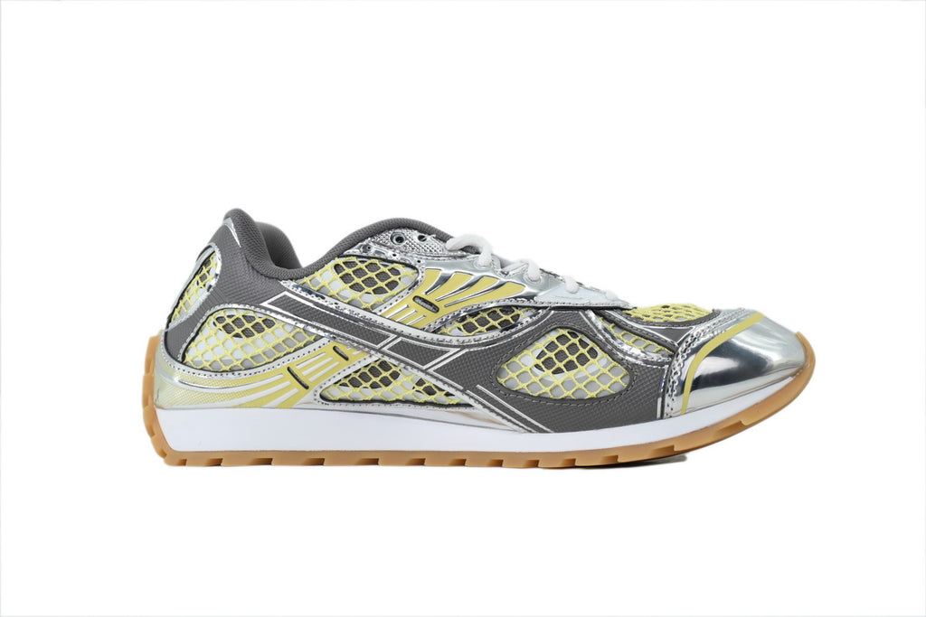 Bottega Veneta Orbit Basalt Silver Mesh Sneakers