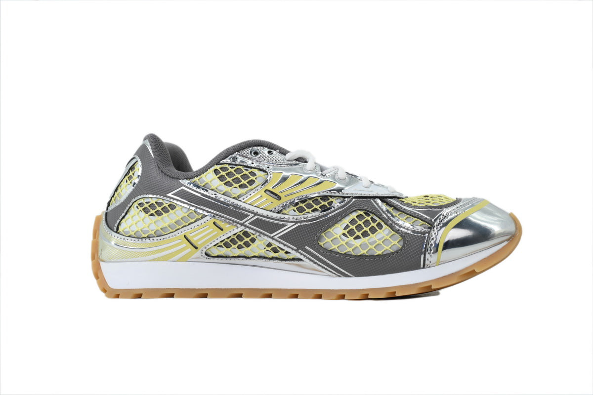 Bottega Veneta Orbit Basalt Silver Mesh Sneakers