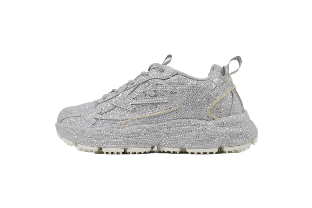 Off-White Be Right Back Silver Glitter Sneakers