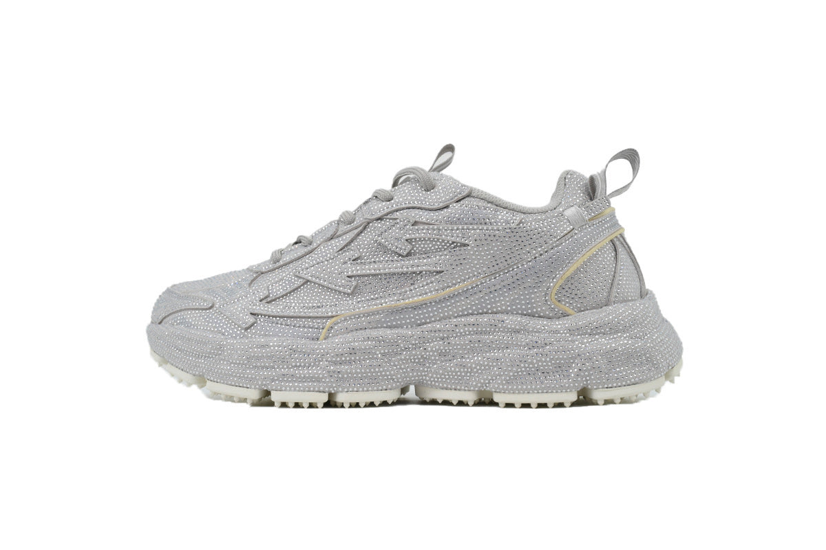 Off-White Be Right Back Silver Glitter Sneakers