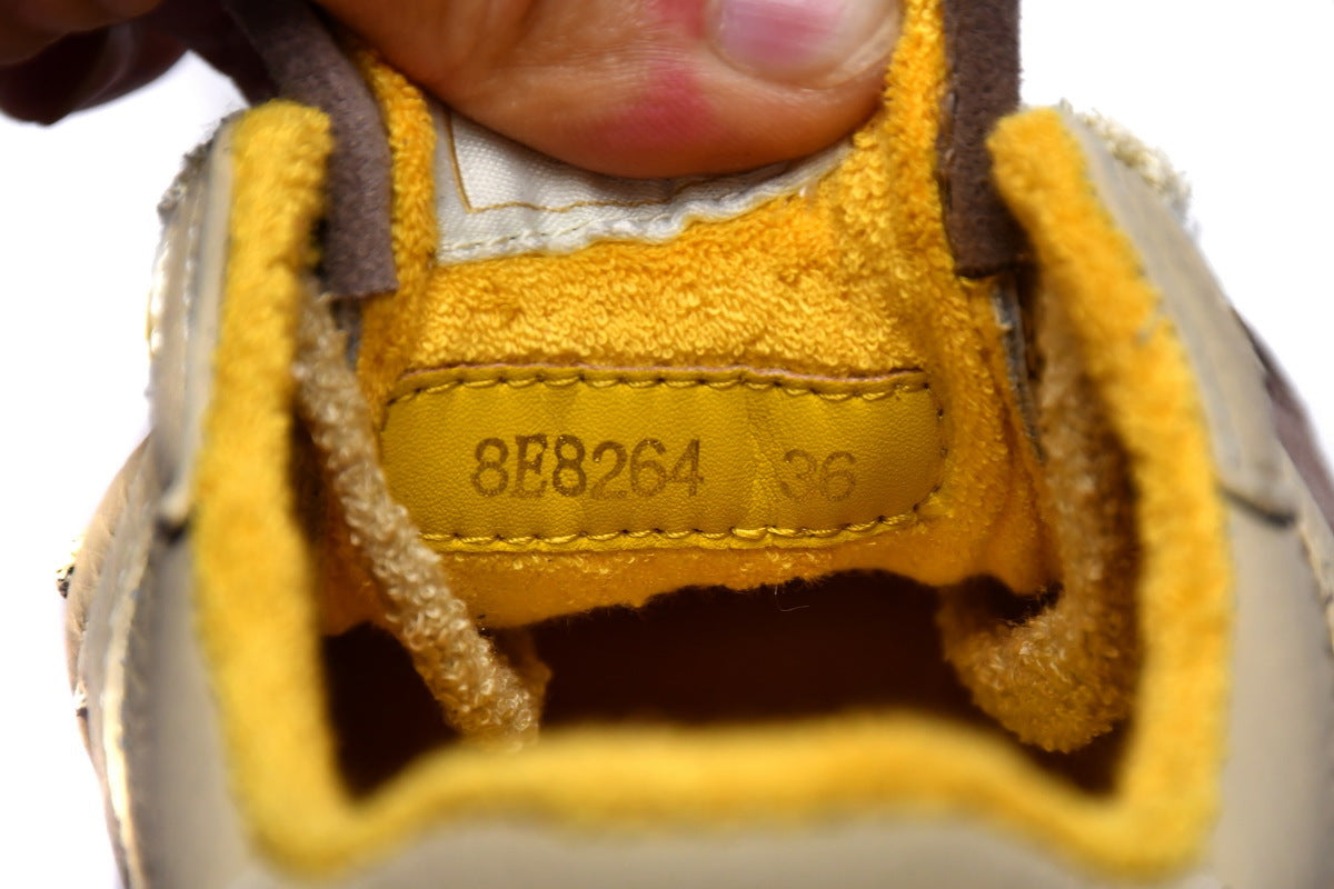FENDI Match Beige Leather Suede Sneakers