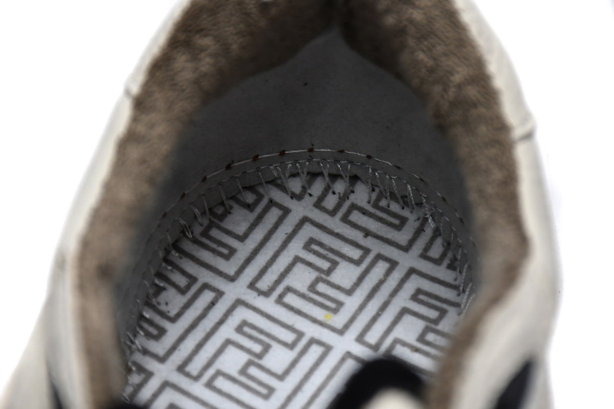 FENDI Match Black White Suede Sneakers