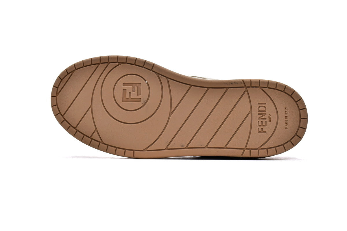 FENDI Match Pink Suede Leather Sneakers