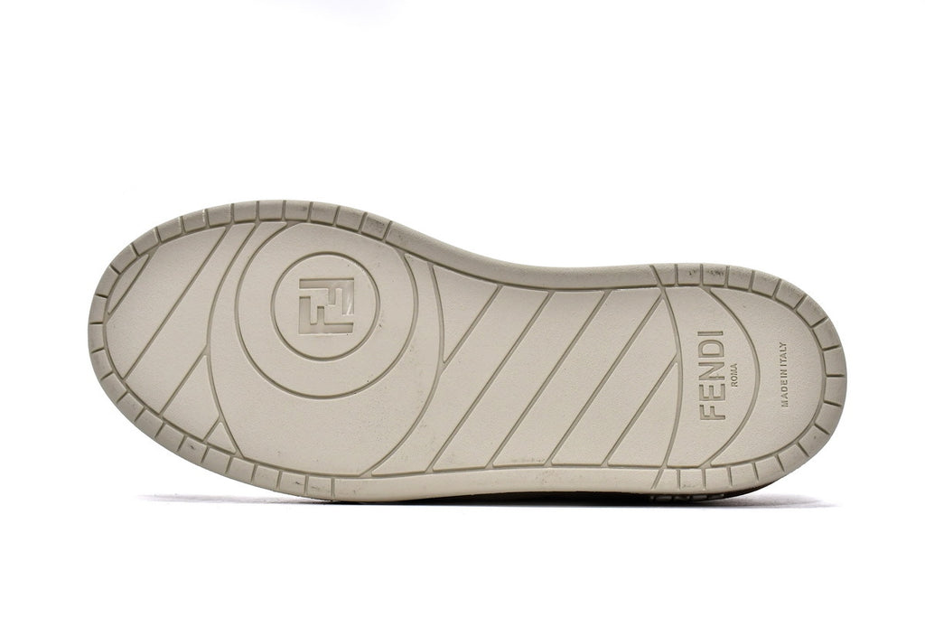 FENDI Match White Leather Suede Sneakers