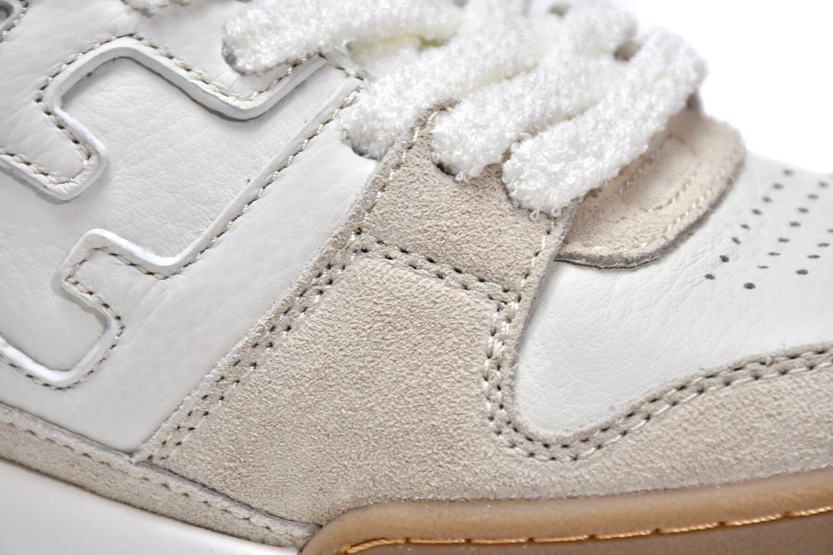 FENDI Match White Leather Suede Sneakers