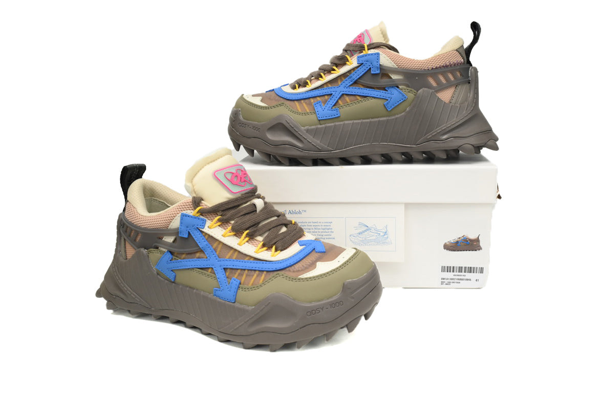 Off-White Odsy-1000 Blue Arrow Sneakers