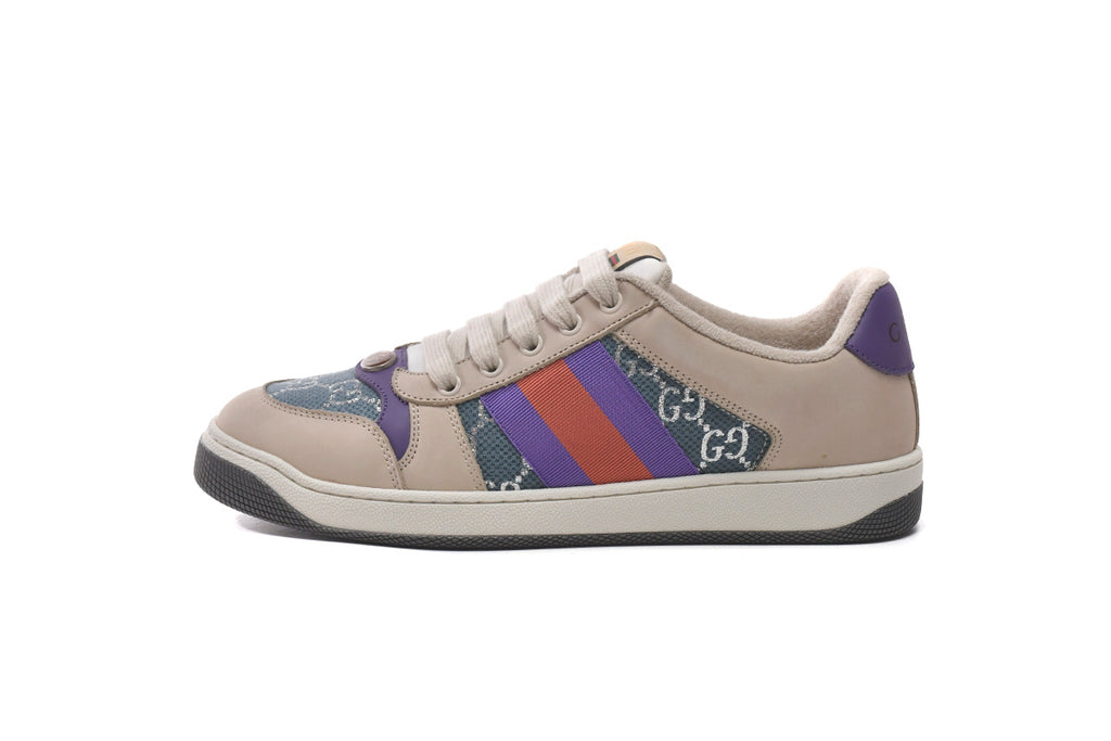 Gucci Screener GG Lamé Blue Sneakers