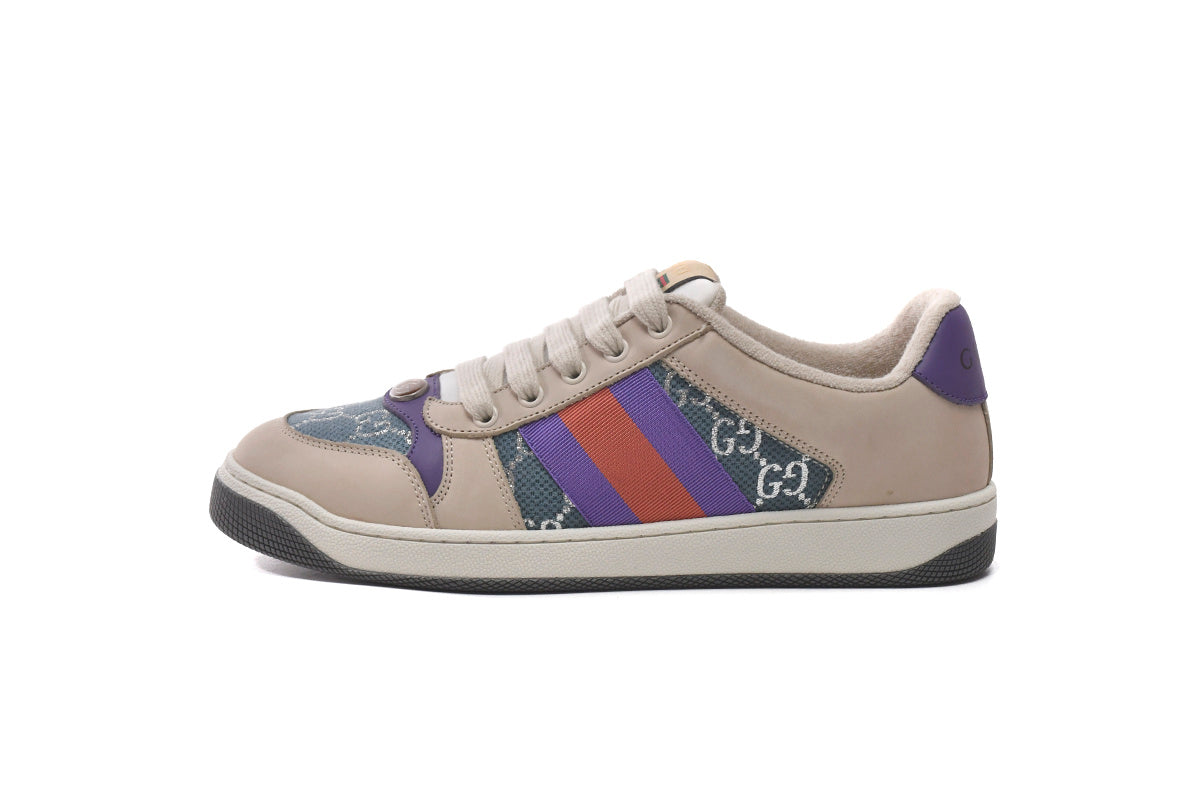 Gucci Screener GG Lamé Blue Sneakers