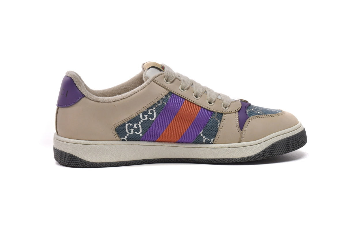 Gucci Screener GG Lamé Blue Sneakers