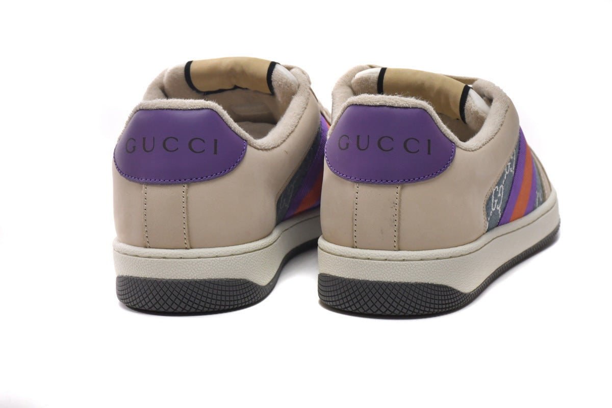 Gucci Screener GG Lamé Blue Sneakers