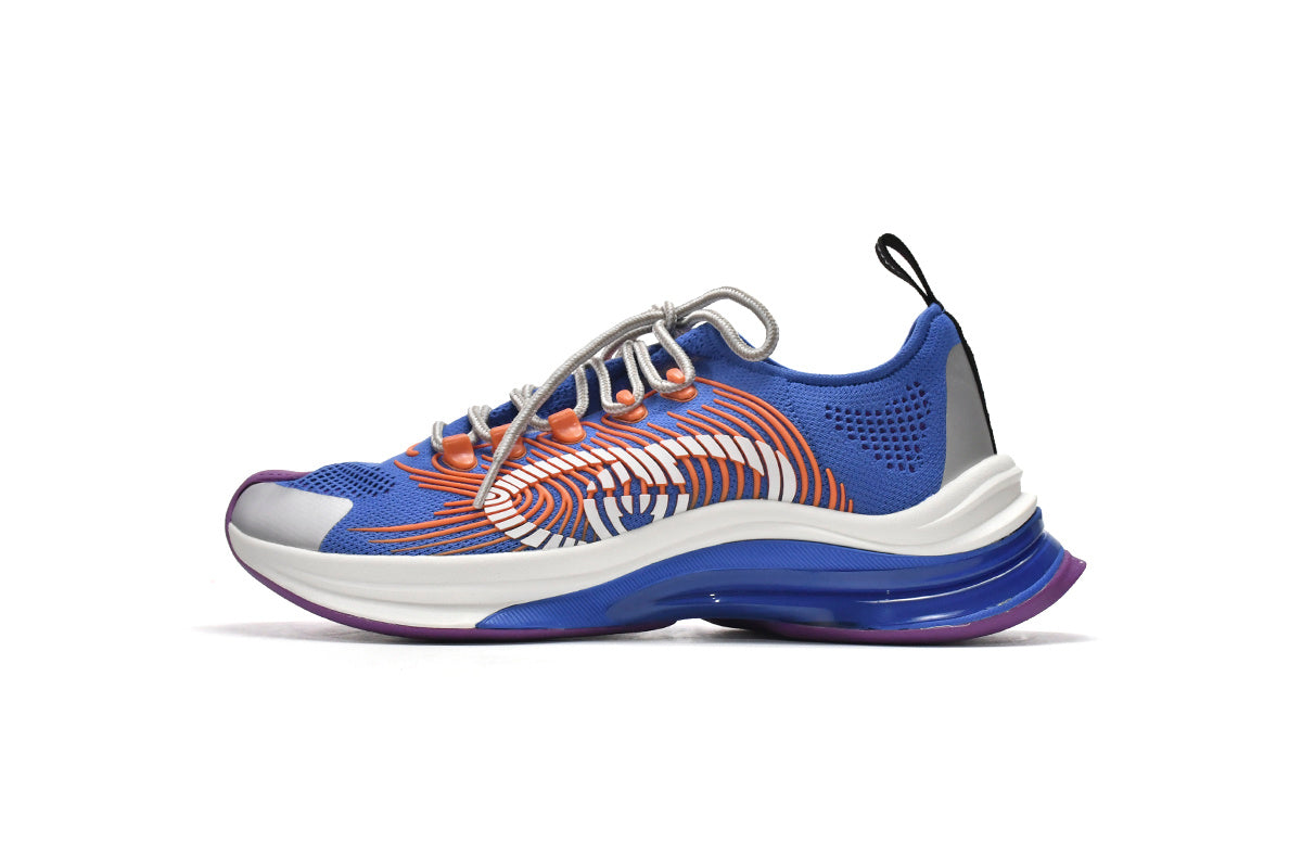 Gucci Run White Blue Orange Knit Sneakers