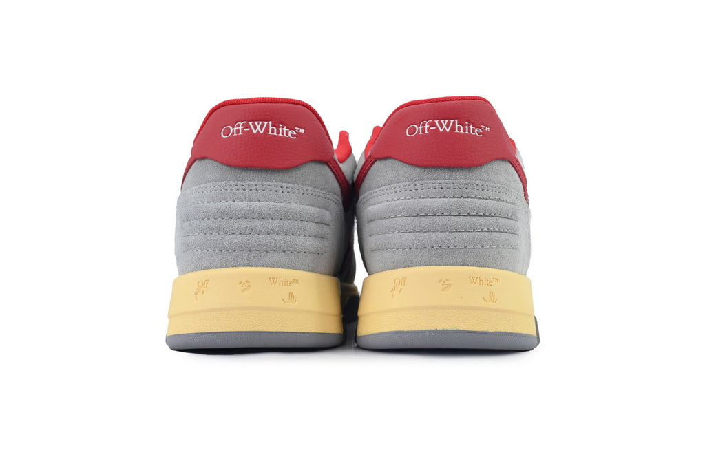 Off-White Out  Office Low-Top Sneakers Light Grey Red