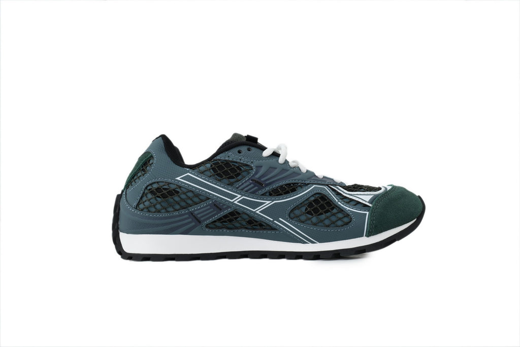 Bottega Veneta Orbit Dark Green Mesh Sneakers
