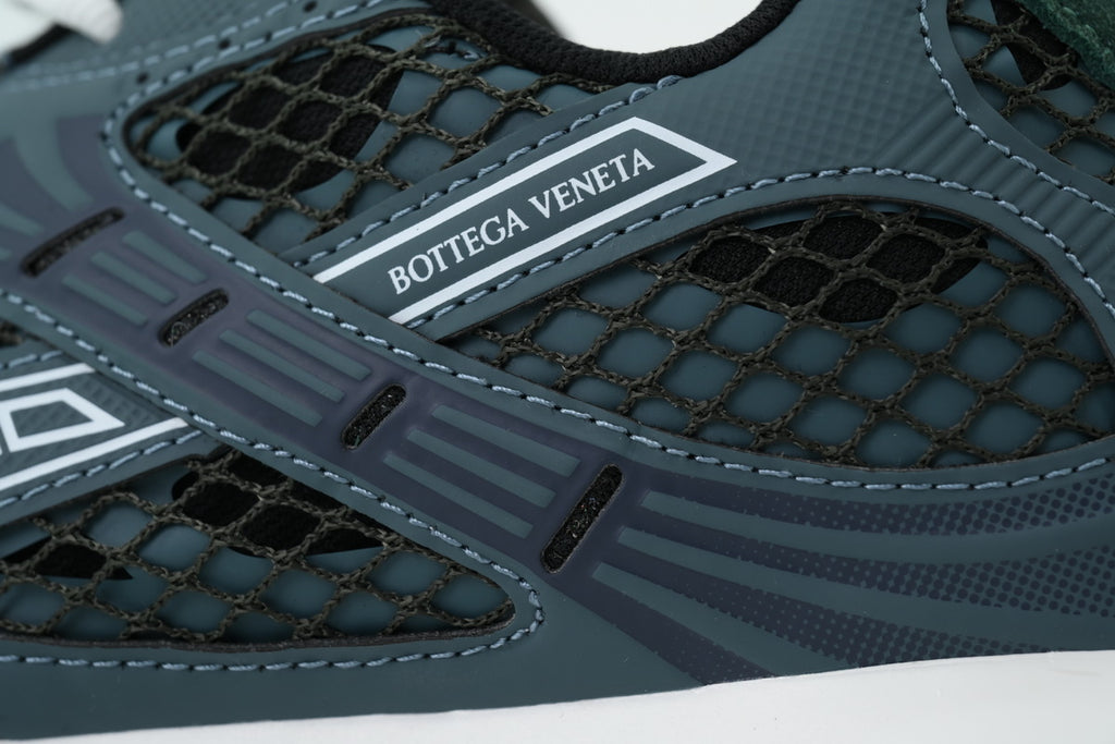 Bottega Veneta Orbit Dark Green Mesh Sneakers