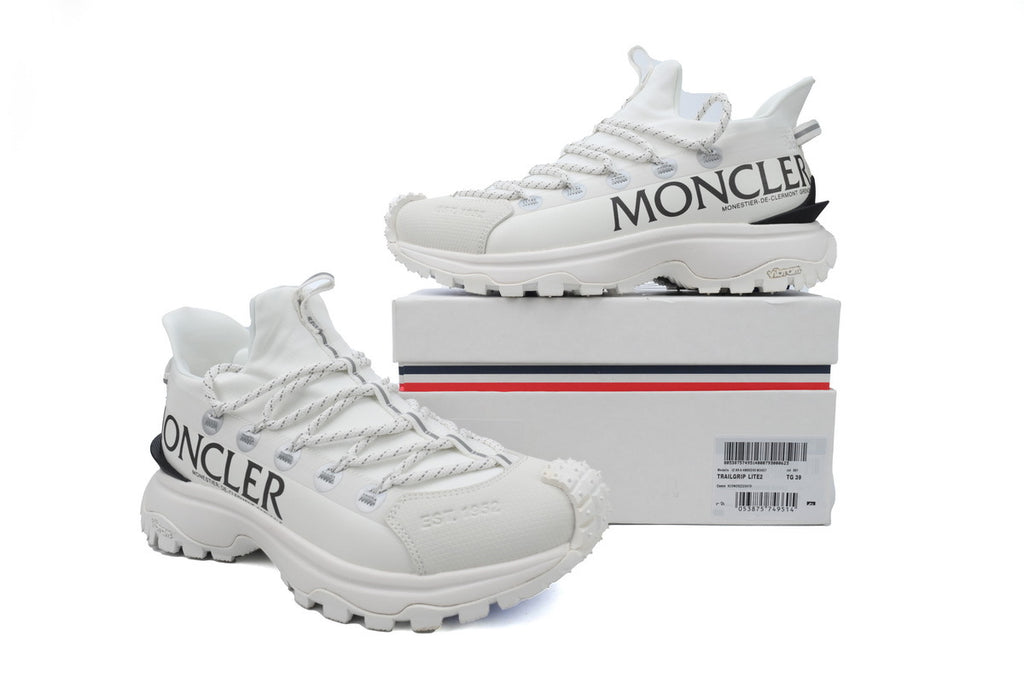 Moncler x Vibram Trailgrip Lite2 White Black Sneakers
