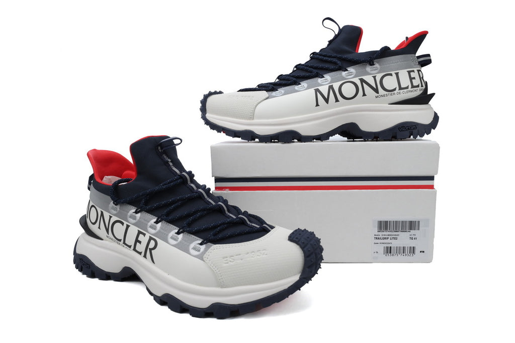 Moncler Trailgrip Lite 2 White Blue Red Sneakers