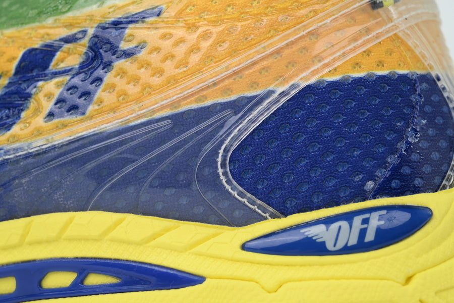 Off-White Be Right Back Formula 1 Yellow Blue Sneakers