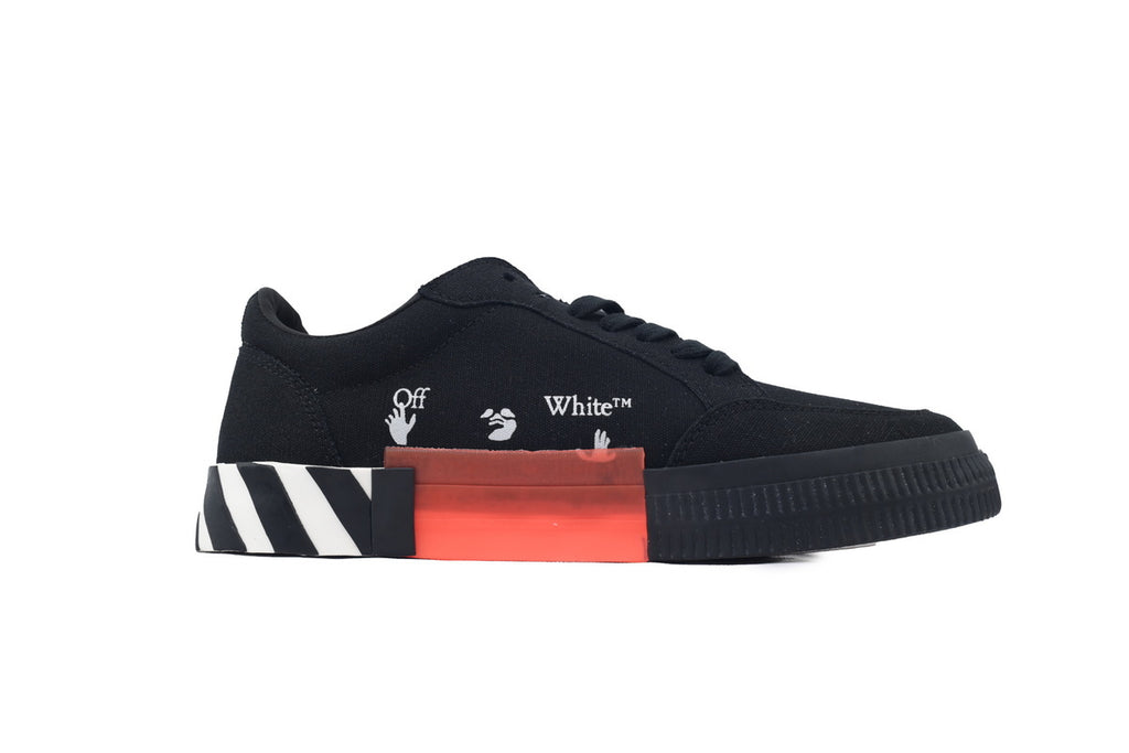 Off-White Vulc Low Black Violet Canvas Sneakers