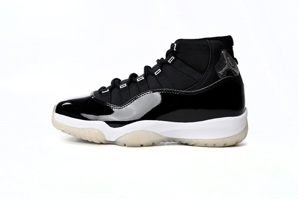 Air Jordan 11 Retro '25th Anniversary' Black Silver Eyelets
