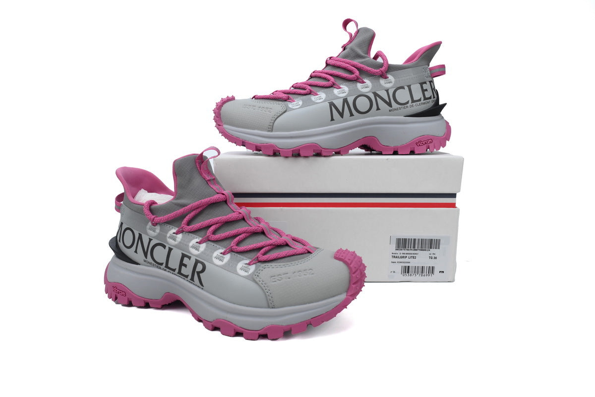 Moncler Trailgrip Lite2 Gray Pink Sneakers