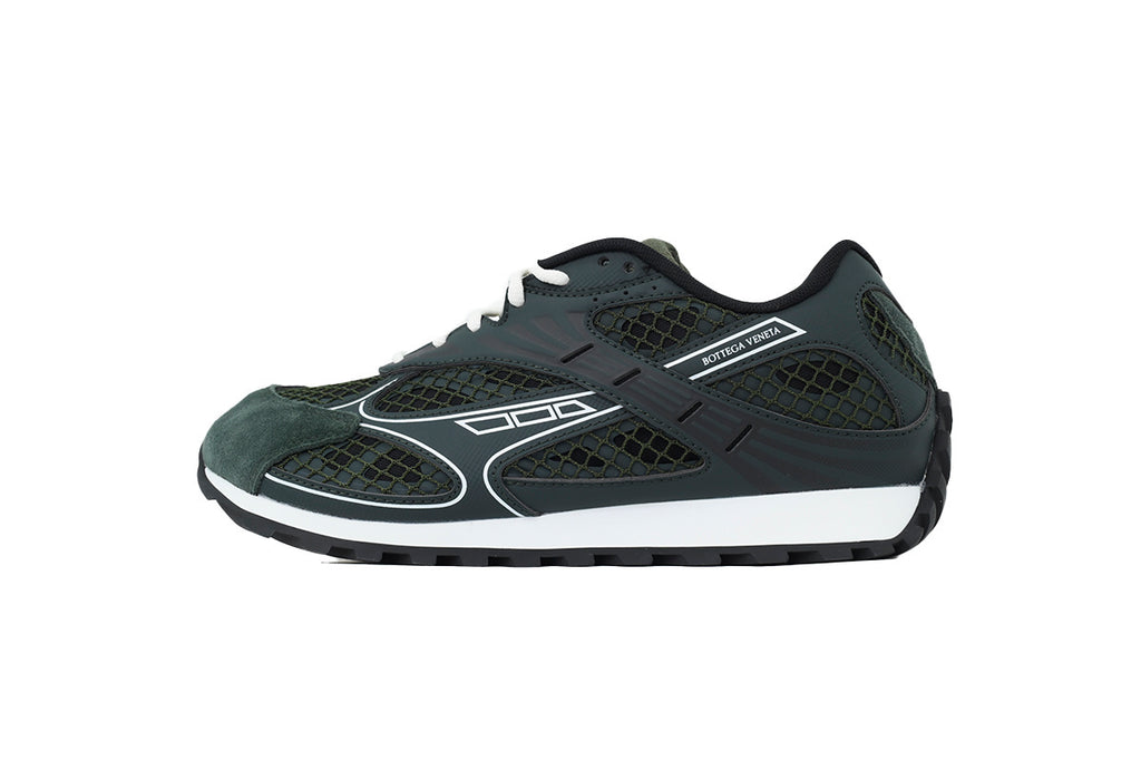 Bottega Veneta Orbit Forest Green Mesh Sneakers