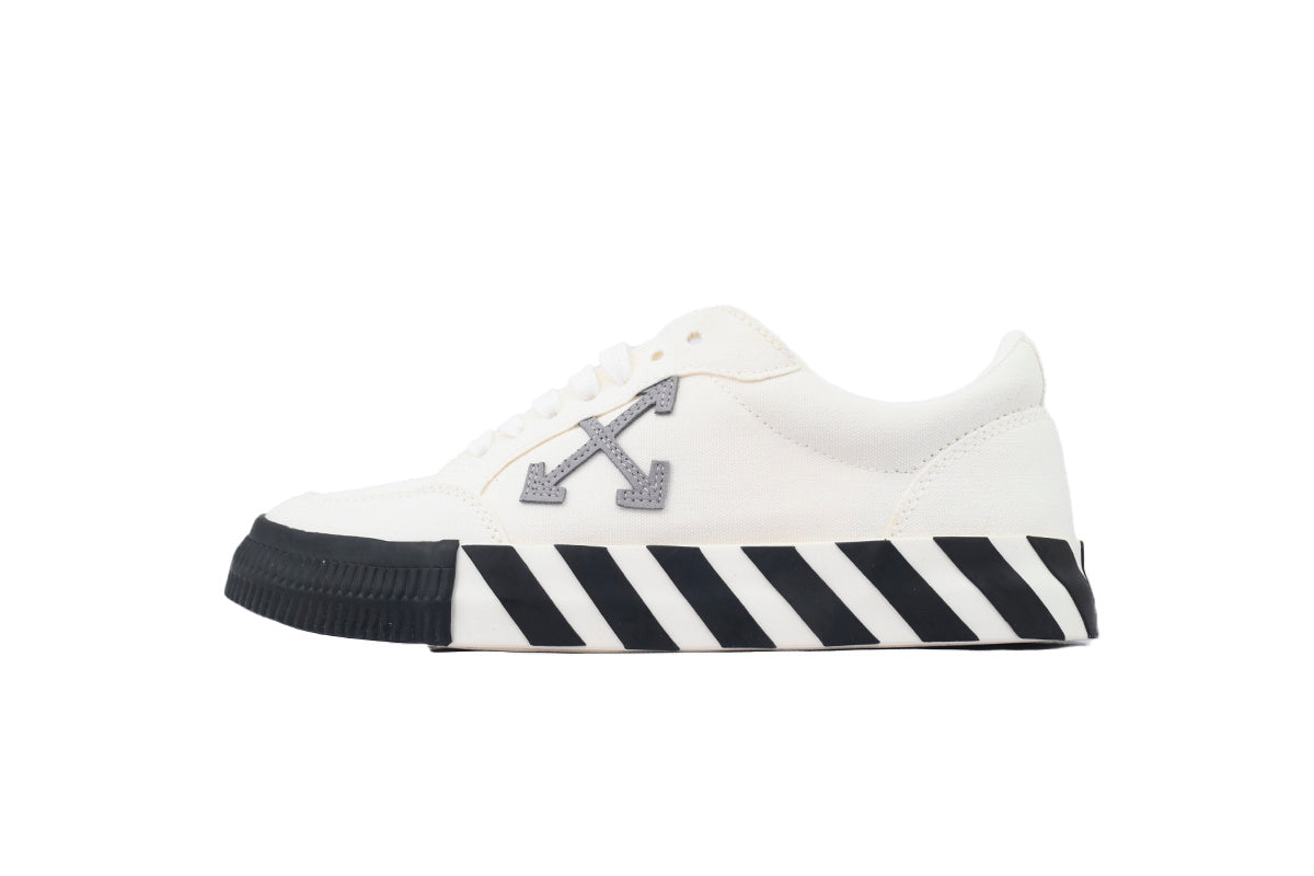 Off-White Vulc Low White Grey Canvas Sneakers