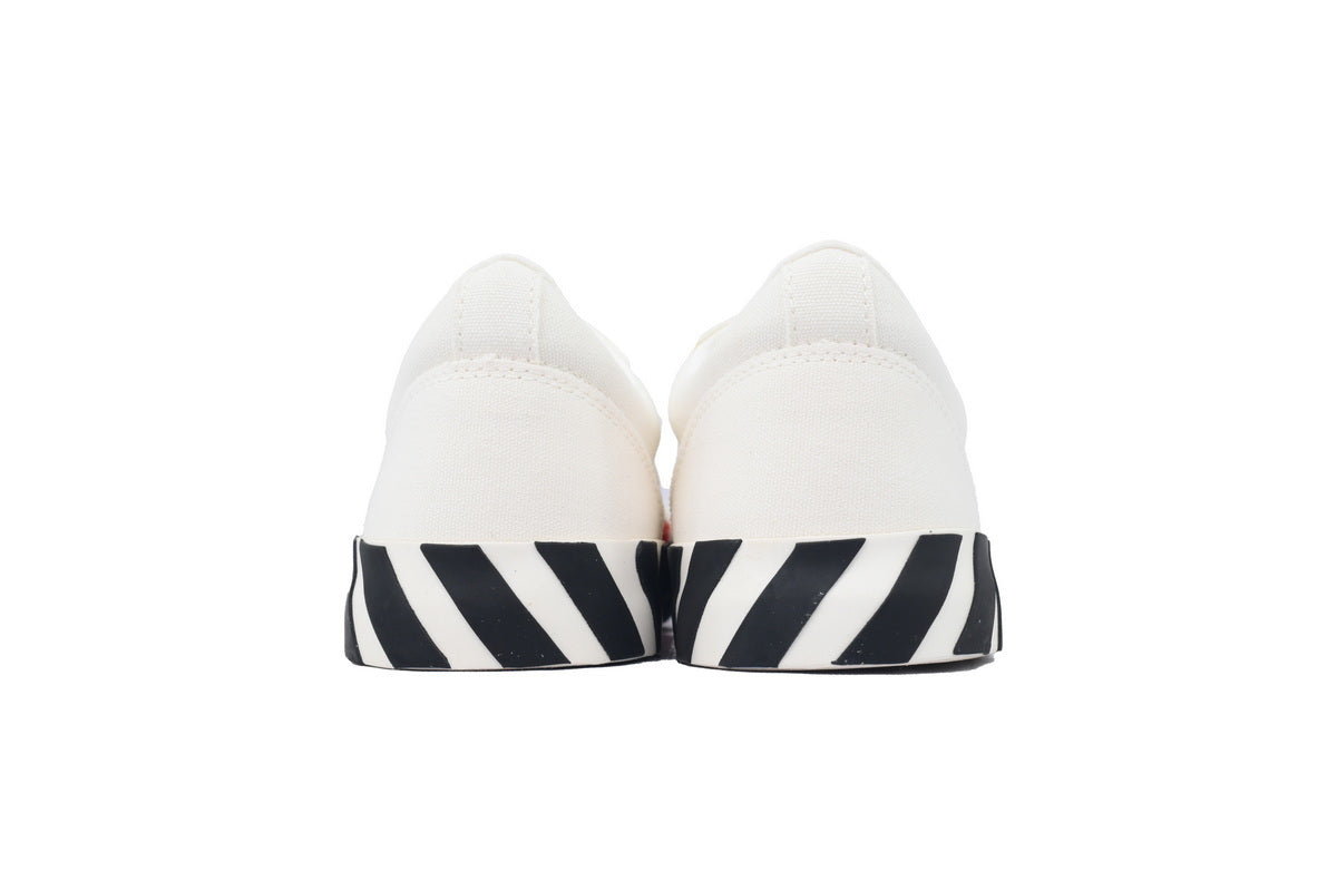 Off-White Vulc Low White Purple Canvas Sneakers