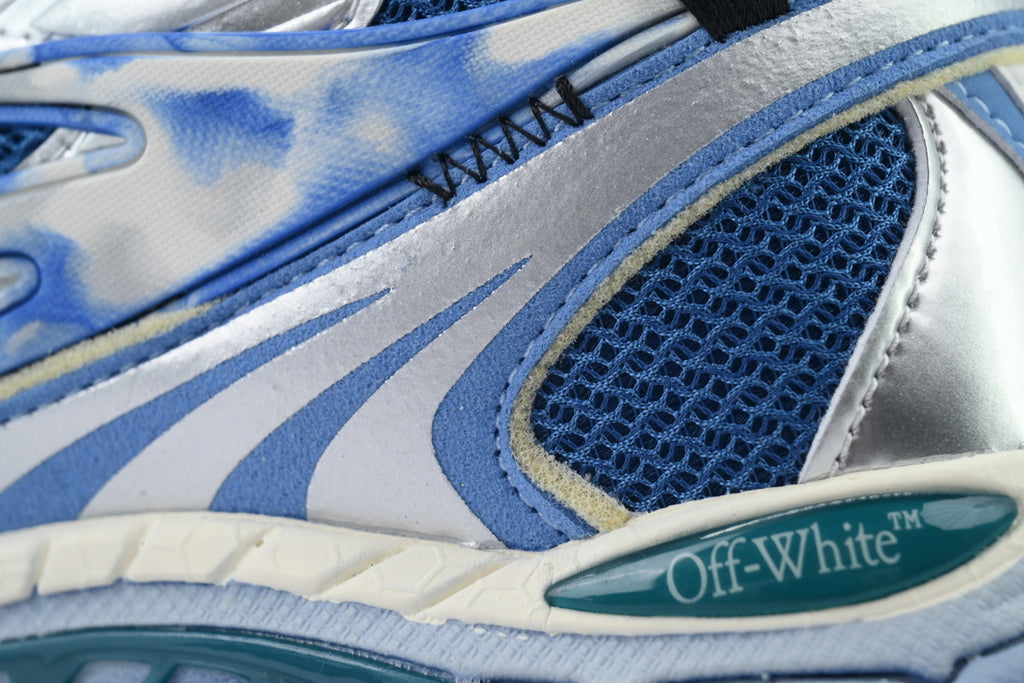 Off-White Be Right Back Silver Blue Sneakers