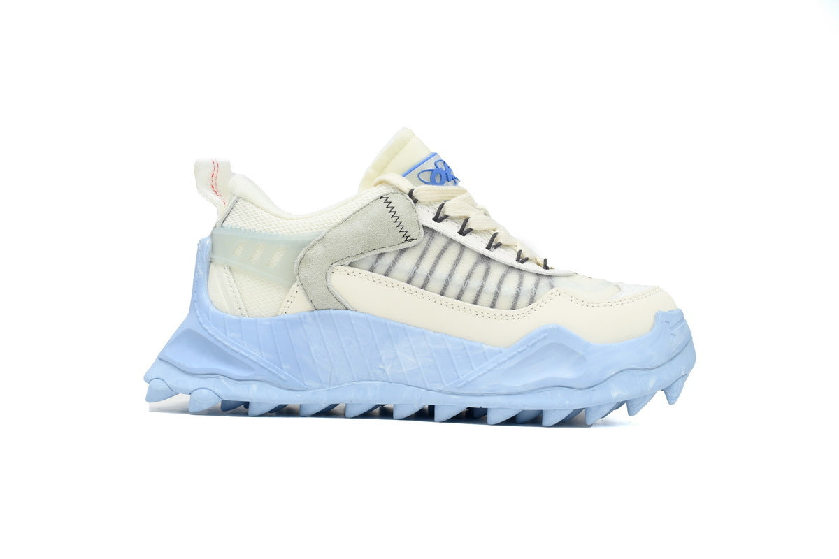 Off-White ODSY-1000 Ivory Blue Mixed-Material Sneakers
