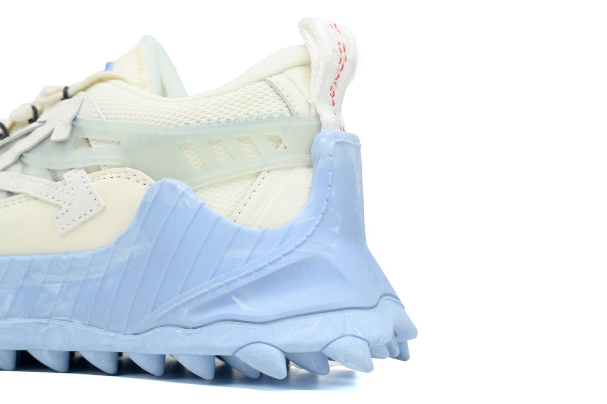 Off-White ODSY-1000 Ivory Blue Mixed-Material Sneakers