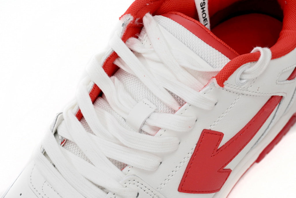 OFF-WHITE Out of Office White/Red Sneakers