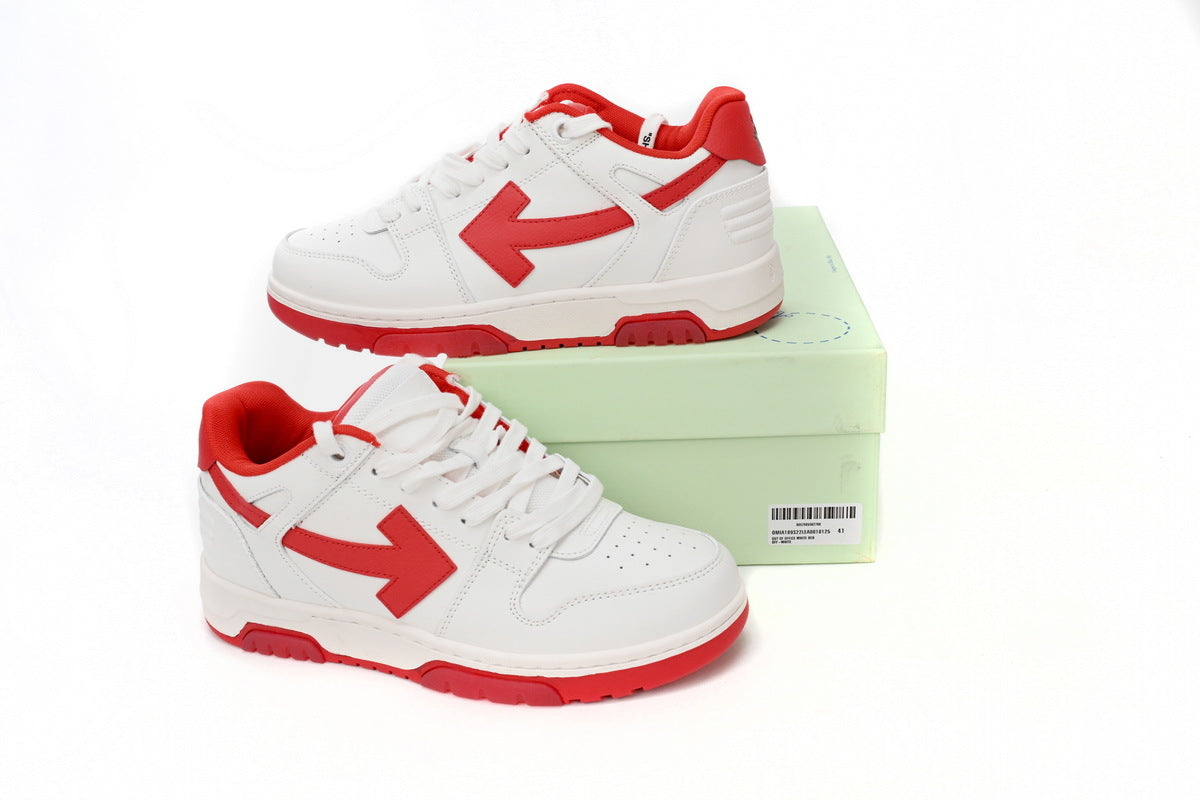 OFF-WHITE Out of Office White/Red Sneakers
