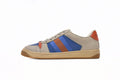 Gucci Screener Blue Perforated Leather Sneakers