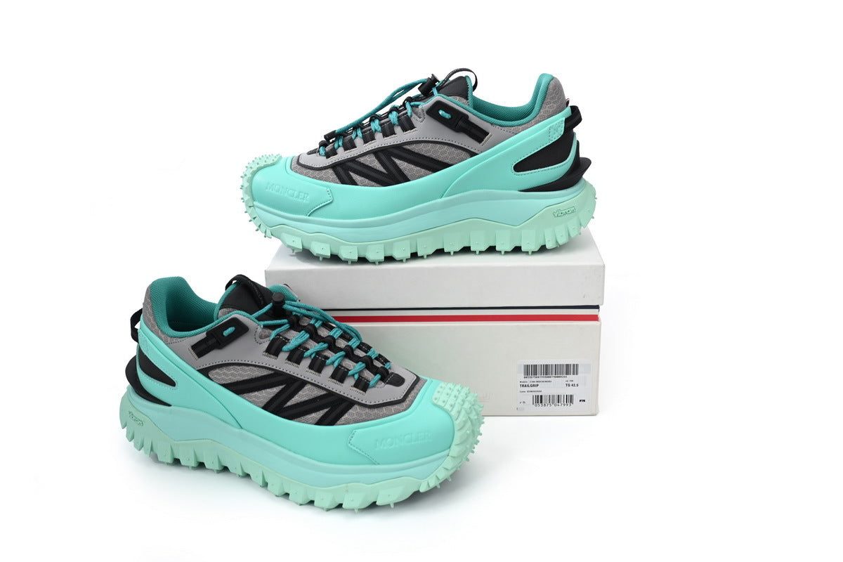 Moncler Trailgrip Light Green Dark Gray Sneakers