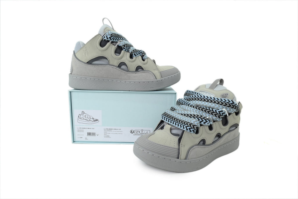 Lanvin Curb Low-Top Sneakers – Light Gray
