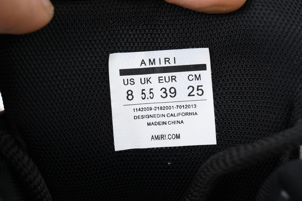 AMIRI Black Bone Sneakers