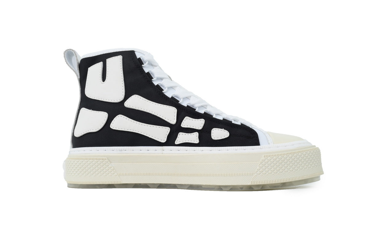 AMIRI SKEL COURT HI Black and White Sneakers