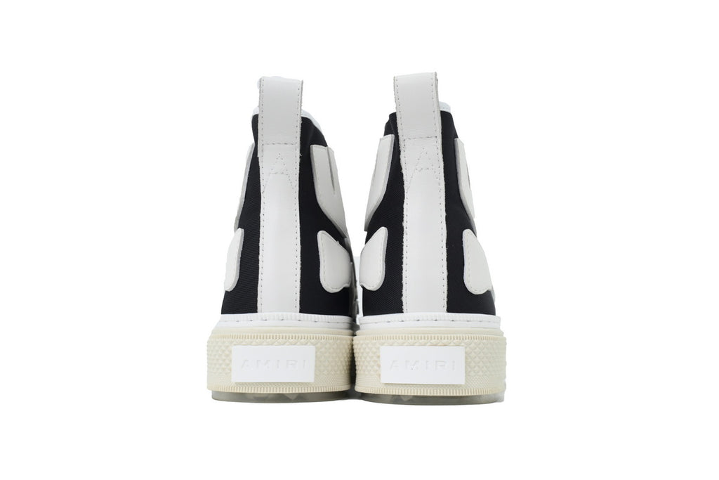AMIRI SKEL COURT HI Black and White Sneakers