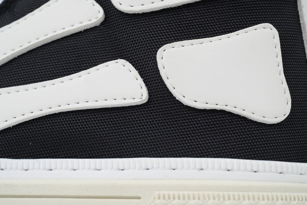 AMIRI SKEL COURT HI Black and White Sneakers