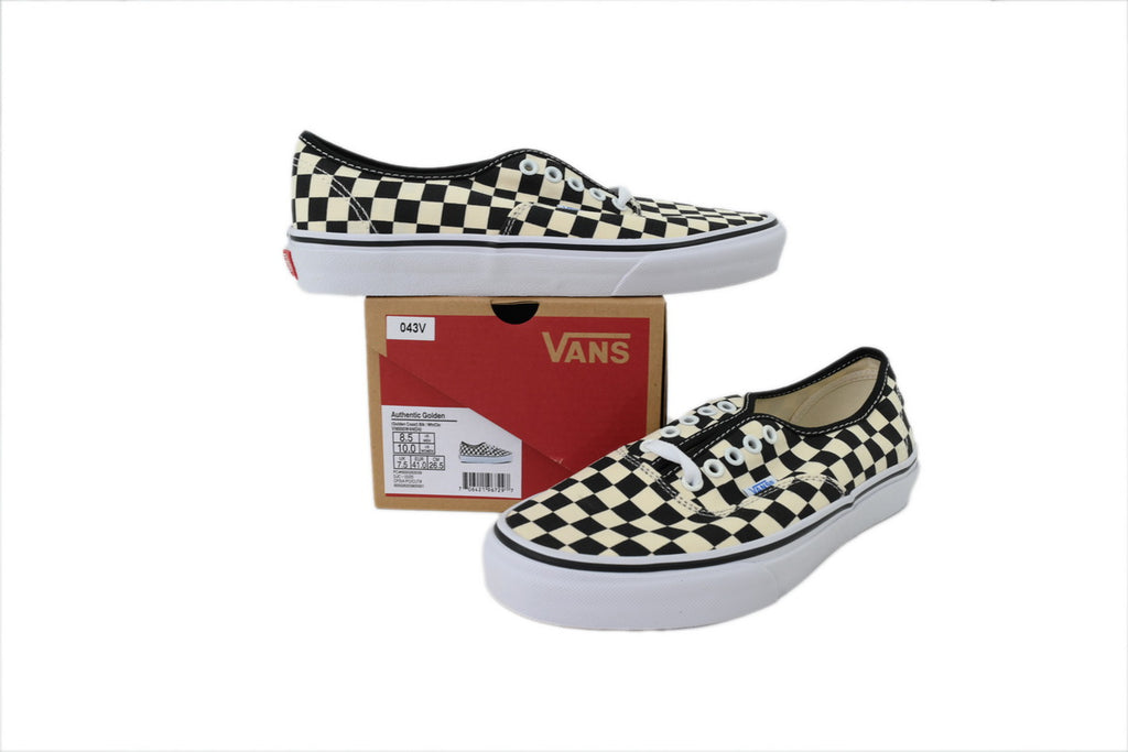 Vans Authentic Golden Coast Checkerboard Canvas Sneakers