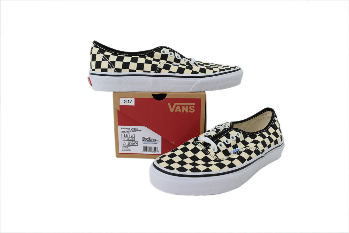 Vans Authentic Golden Coast Checkerboard Canvas Sneakers