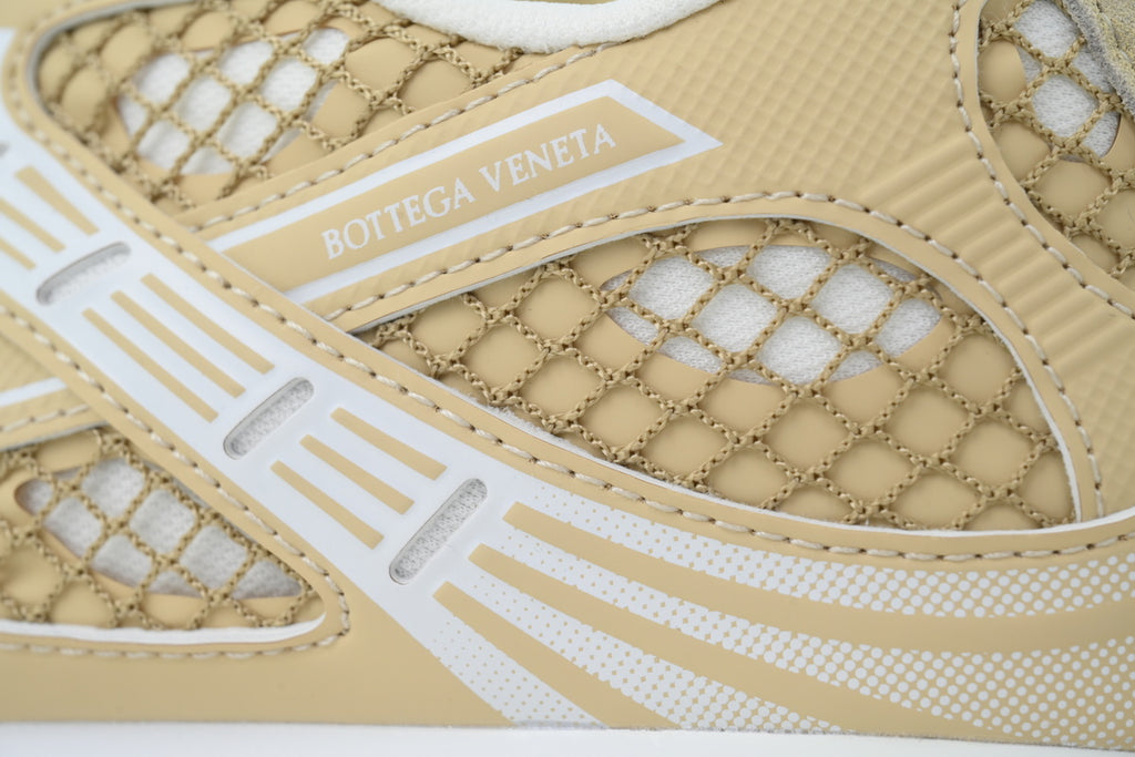Bottega Veneta Orbit Beige Mesh Sneakers