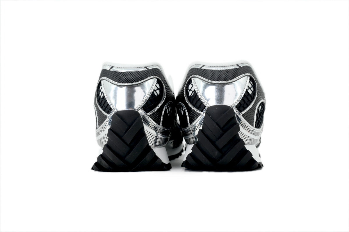 Bottega Veneta Orbit Black Silver Mesh Sneakers